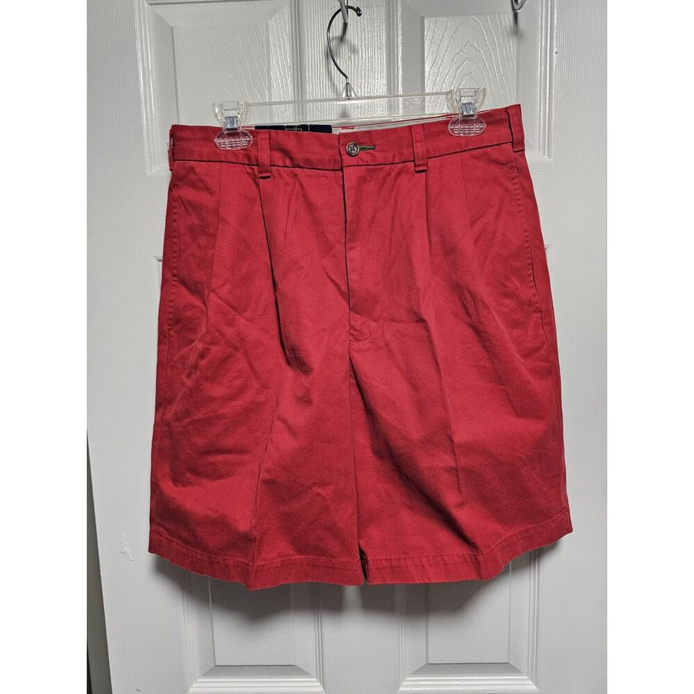 Tommy Hilfiger Mens Shorts 32 Golf Chino Preppy Pleated Red Casual NWT